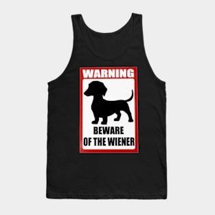 Warning Beware of the Wiener Tank Top